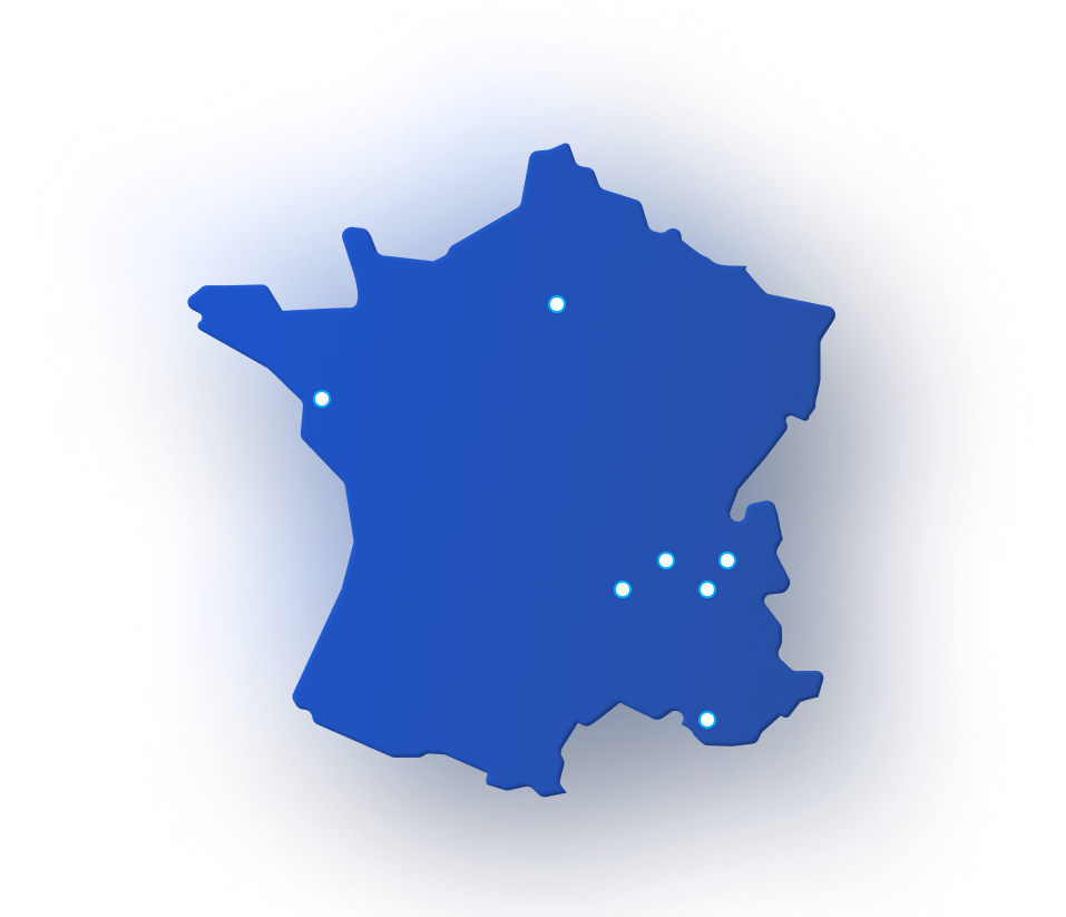 Carte de la localisation Sincrone en France