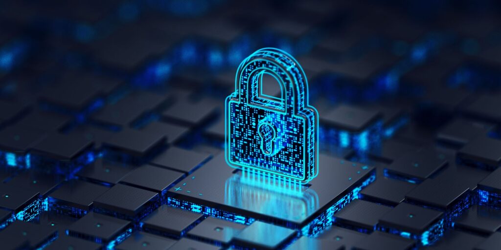 Clavier avec un cadenas. offre Cybersécurité de Sincrone IT.