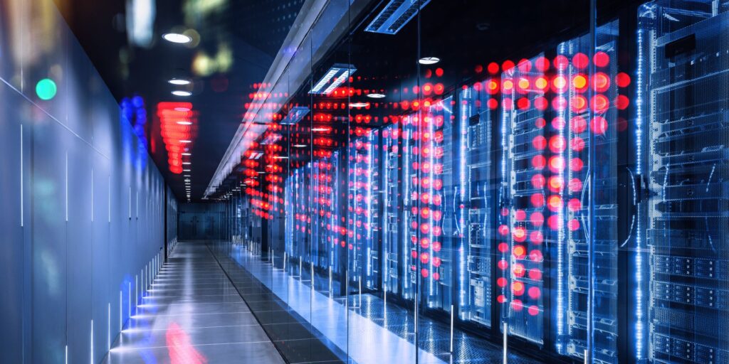 Data center moderne.