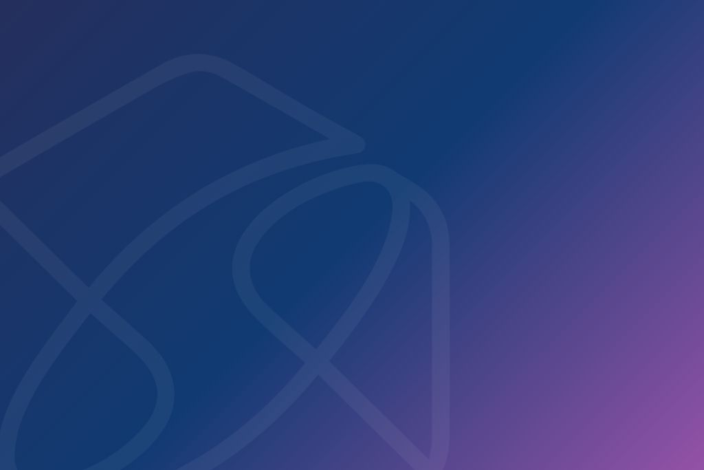 Visuel avec le logo du groupe Sincrone dans une nuance de bleu et de violet