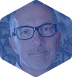 Photo portrait de Thierry Ruas losage avce filtre bleu